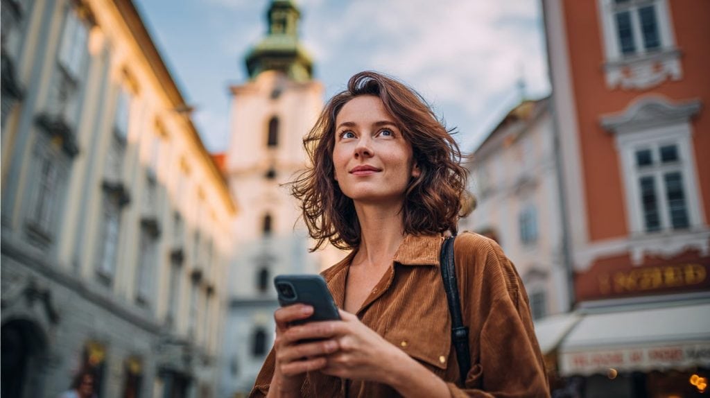 Unternehmer in Graz sucht auf Google Maps nach lokalen Suchergebnissen für sein Unternehmen